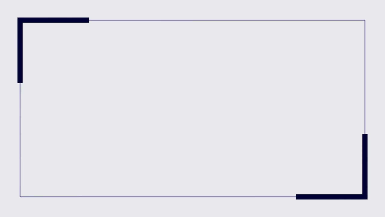 Cornice grafica animata minimalista su sfondo chiaro