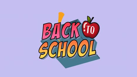 Animation-Von-Back-to-School-Texten-über-Schulsymbolen