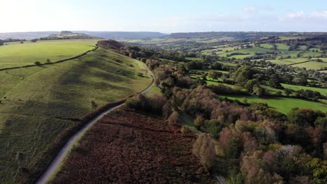 aerial view of hartridge hill in east devon