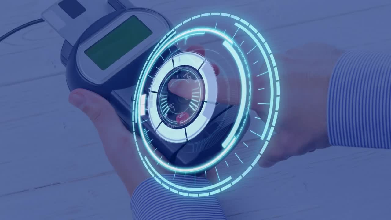 animación del escaneo de alcance sobre el terminal de pago