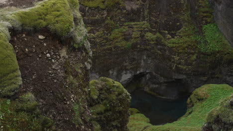 looking into the immense canyons of fjadrargliufur - dramatic cinematic icelandic landscape