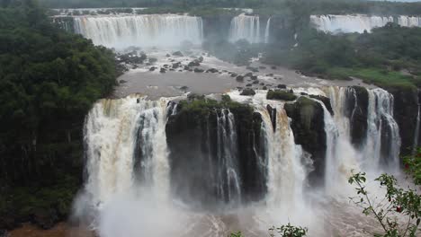 aerial view of the iguazu falls in south america between brazil and argentina