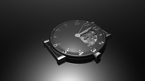 horas. animación del reloj en ejecución. renderización 3d