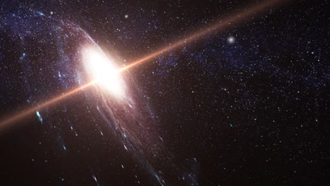 galaxia animada de 4k y brillando en el universo