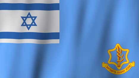 israel defence force flag waving