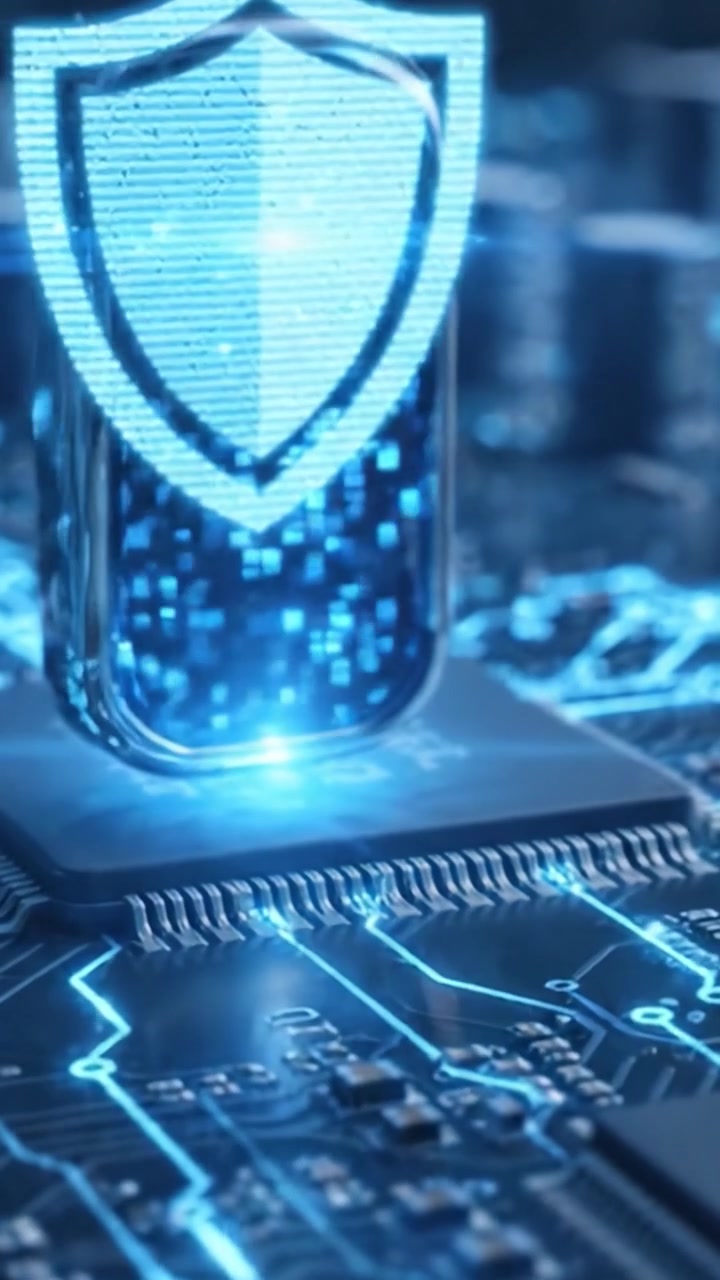 A visually captivating representation of a USB device and circuit board, showcasing advanced data technology and security features in a digital landscape.