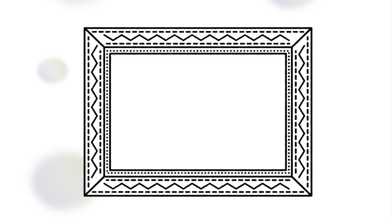 우아한 사각형 프레임 비디오 애니메이션