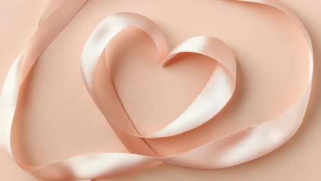 pink ribbon heart shape