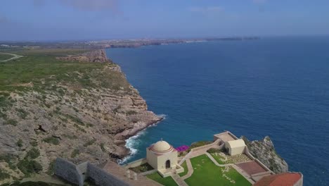 Aerial-drone-shot-of-the-coastline-of-algarve-in-portugal