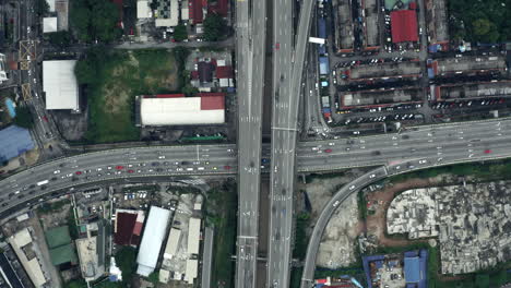 cars travelling on roads and expressway in kuala lumpur, busy destination in malaysia