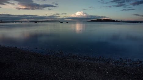 Time-lapse-video-of-clouds-moving-and-formatting-over-Oslofjord-in-Southern-Norway