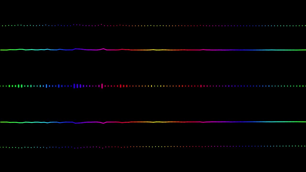 4K Audio equalizer background. Music control levels. Multicolored and Loopable. Motion graphic and background animation.
