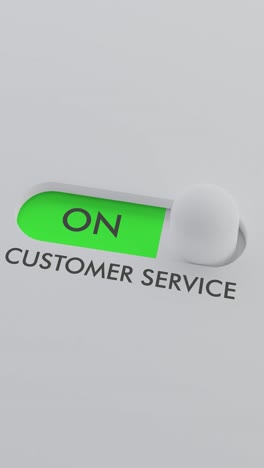 encendiendo el interruptor de servicio al cliente vídeo vertical