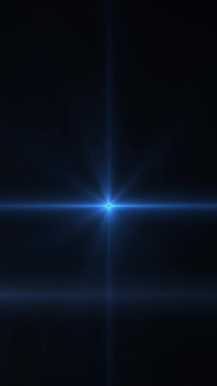 Animazione di luci blu luminose su sfondo nero
