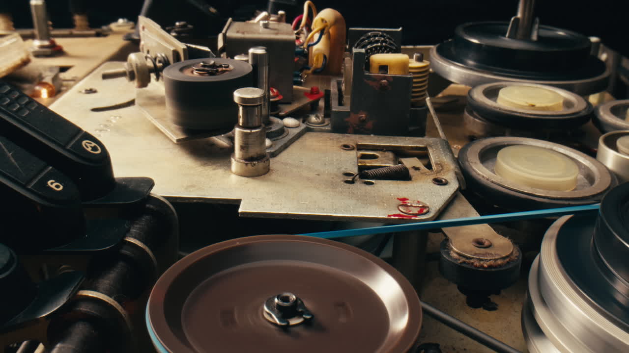 빈티지 비디오 테이프 레코더 클로즈업