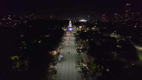 Dolly-in-aerial-view-of-Sarmiento-Ave