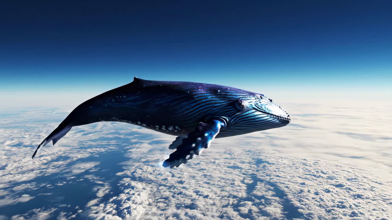 Whale Flying in the Sky