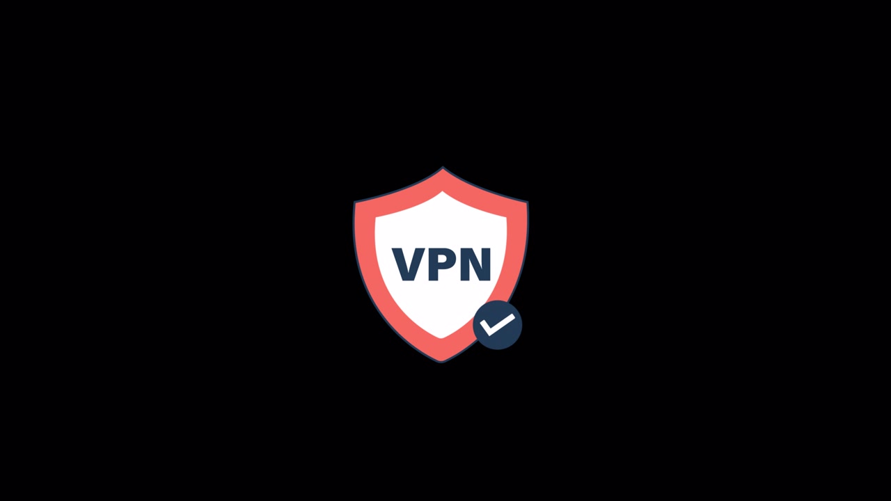 Icona animata di scudo VPN con segno di spunta