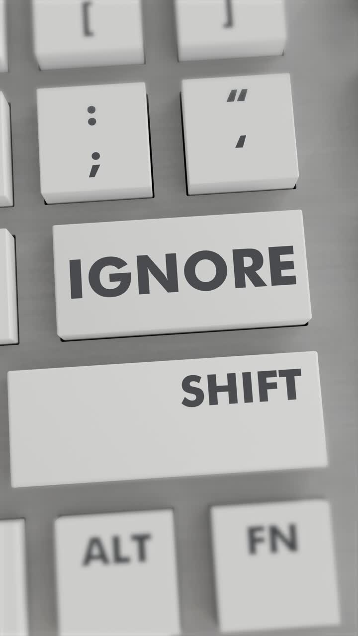 ignorar la presión del botón en el teclado vídeo vertical