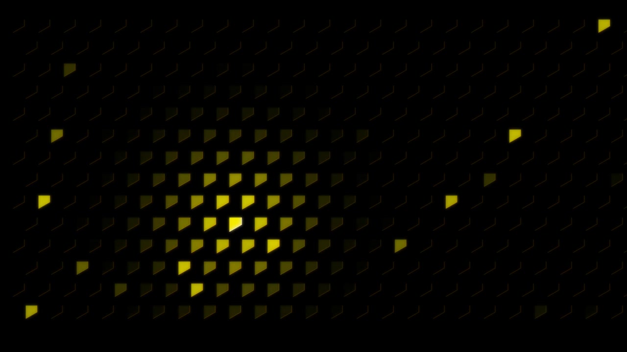 Sfondo Animato Astratto con Forme Geometriche Gialle Pulsanti