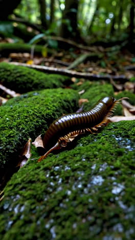 millipede in tropical forest