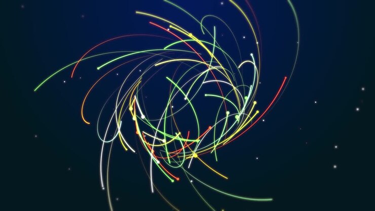 Abstract lines and dots draw on in stunning fashion