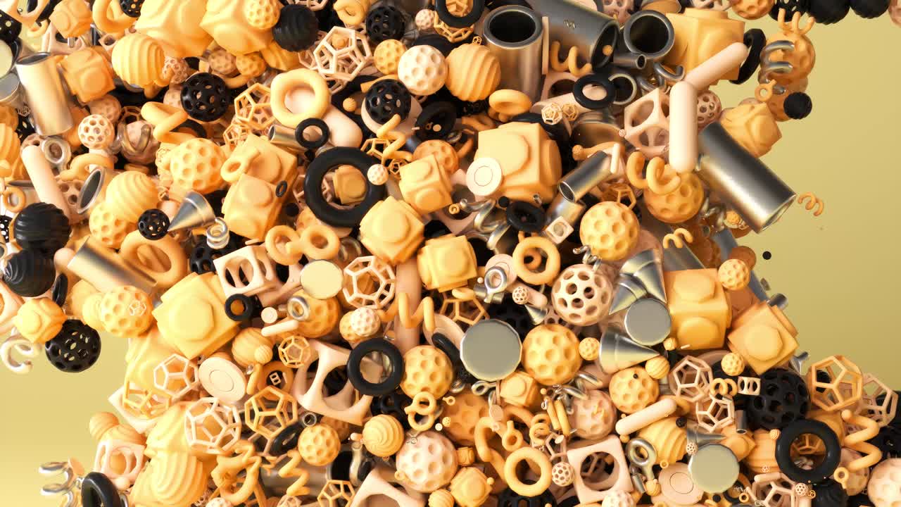 composición geométrica 3d abstracta