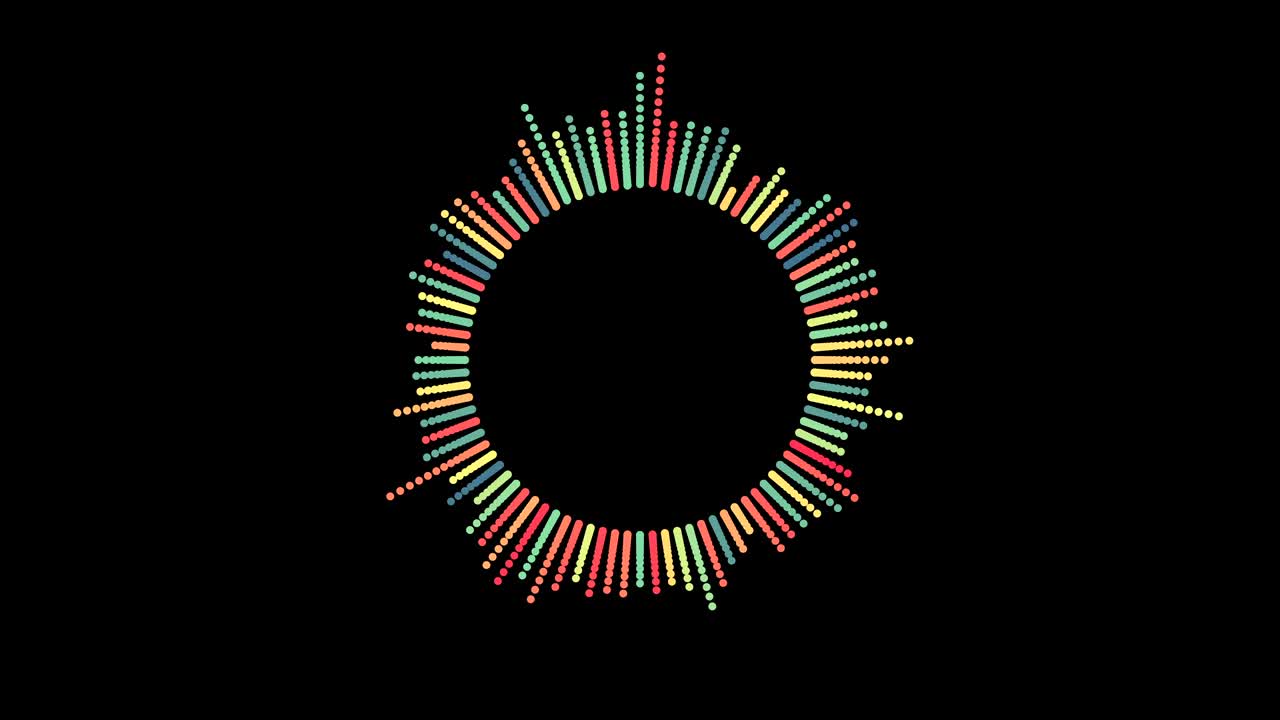 인터페이스의 원형 디자인: 음악 이라이저, 오디오 파동 또는 선의 음주와 같은 인포그래픽 요소, 기술 및 과학, 분석 테마