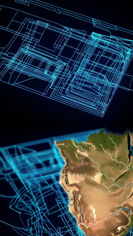architectural design overlay on african map