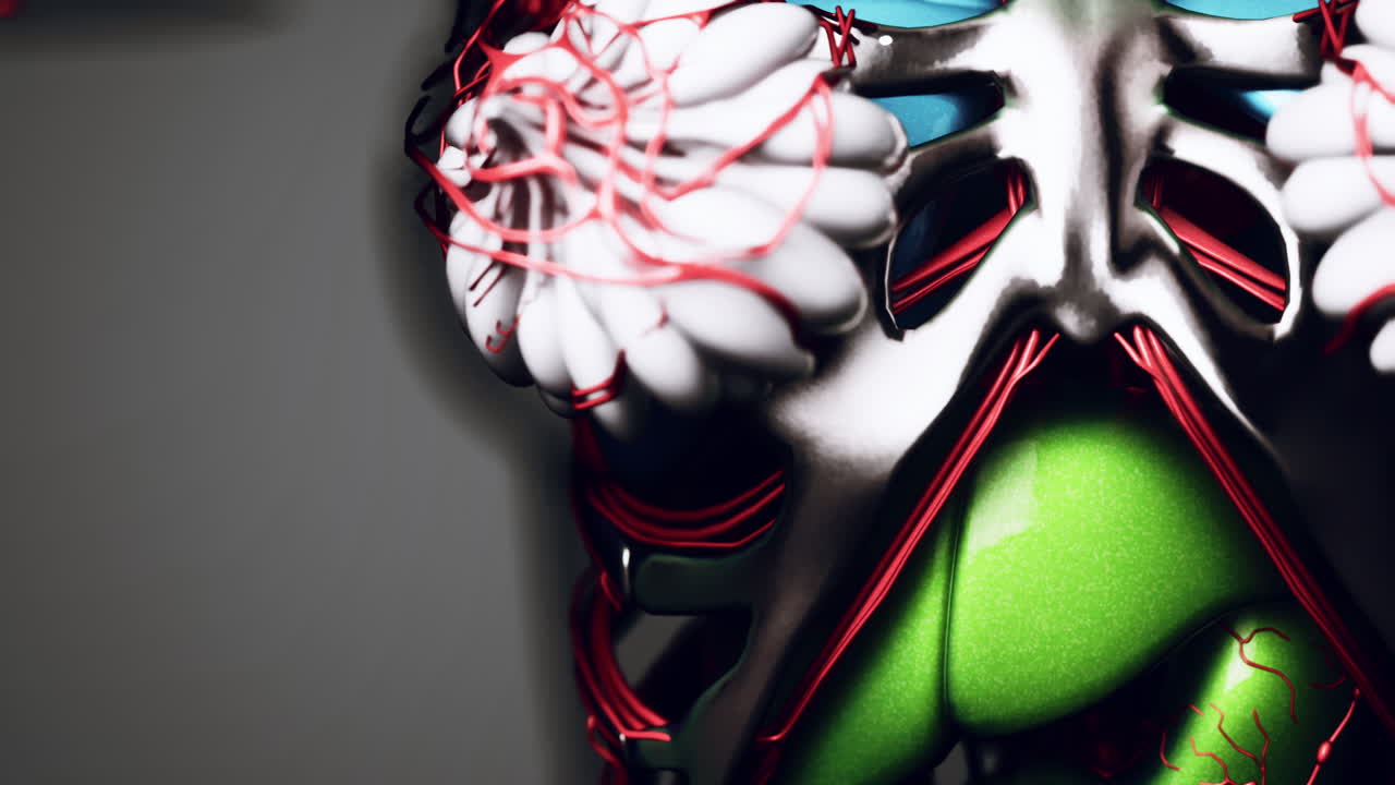 animación de los órganos internos humanos