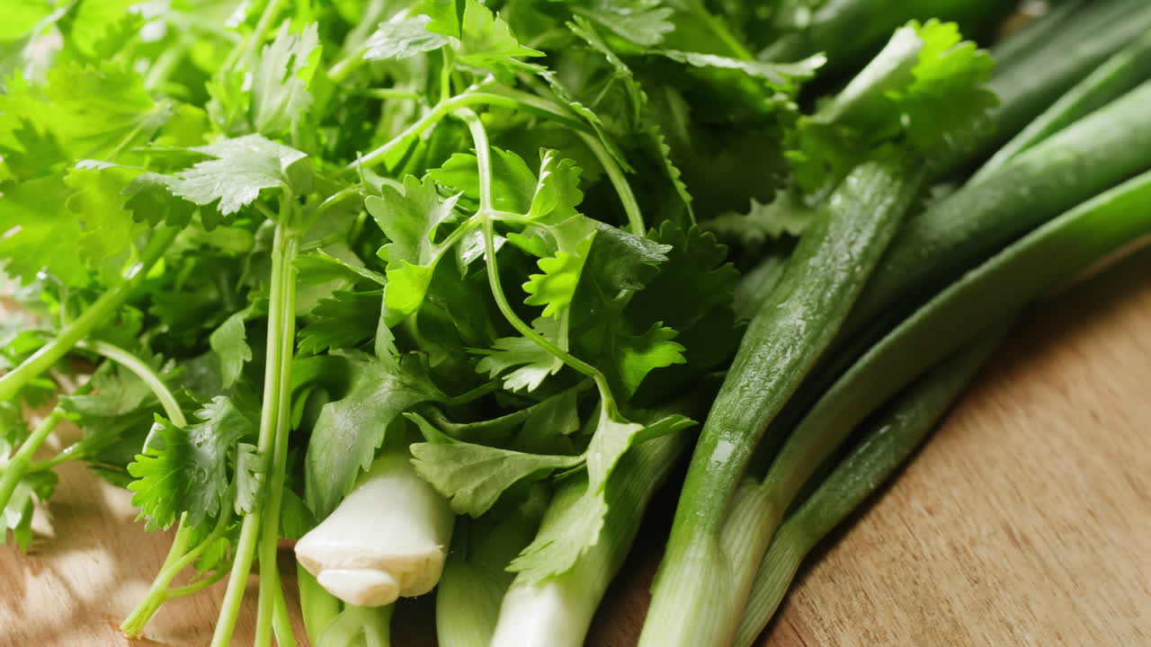Fresh Coriander and Green Onions