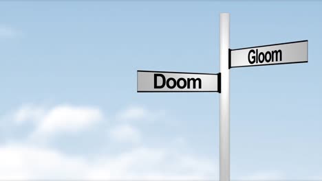 doom and gloom signpost