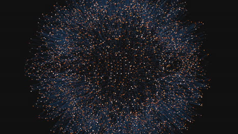 intricate circular design with dots and lines in various sizes and colors