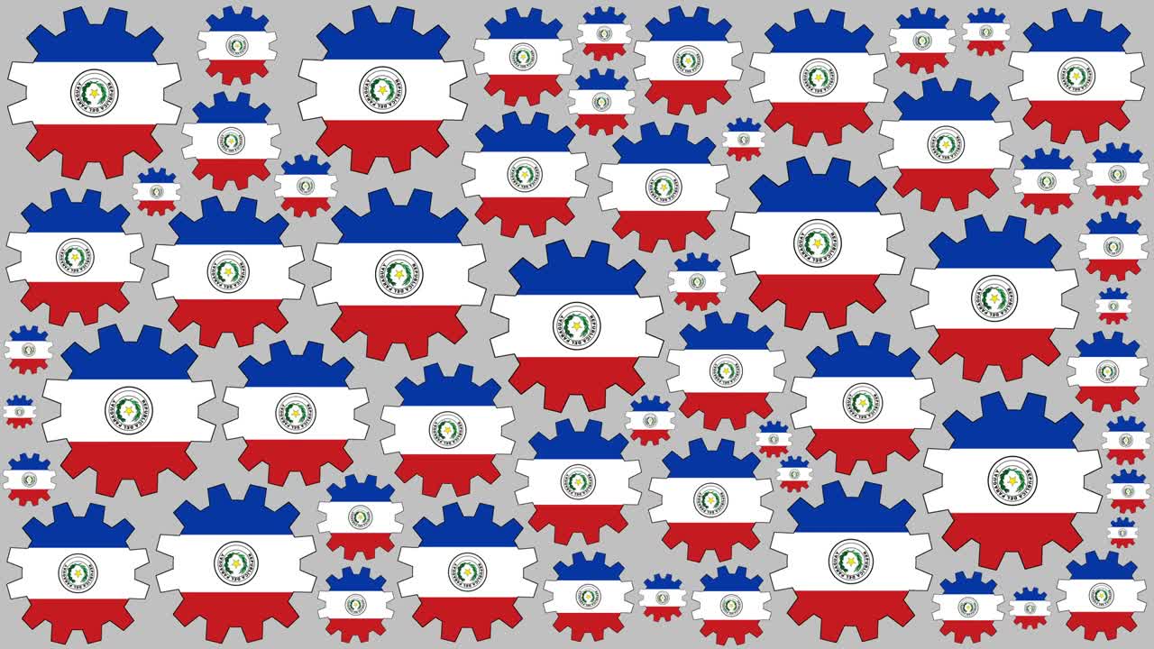 파라과이 발 기어 스피닝 배경