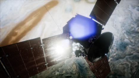 satélite de juno en órbita alrededor de júpiter