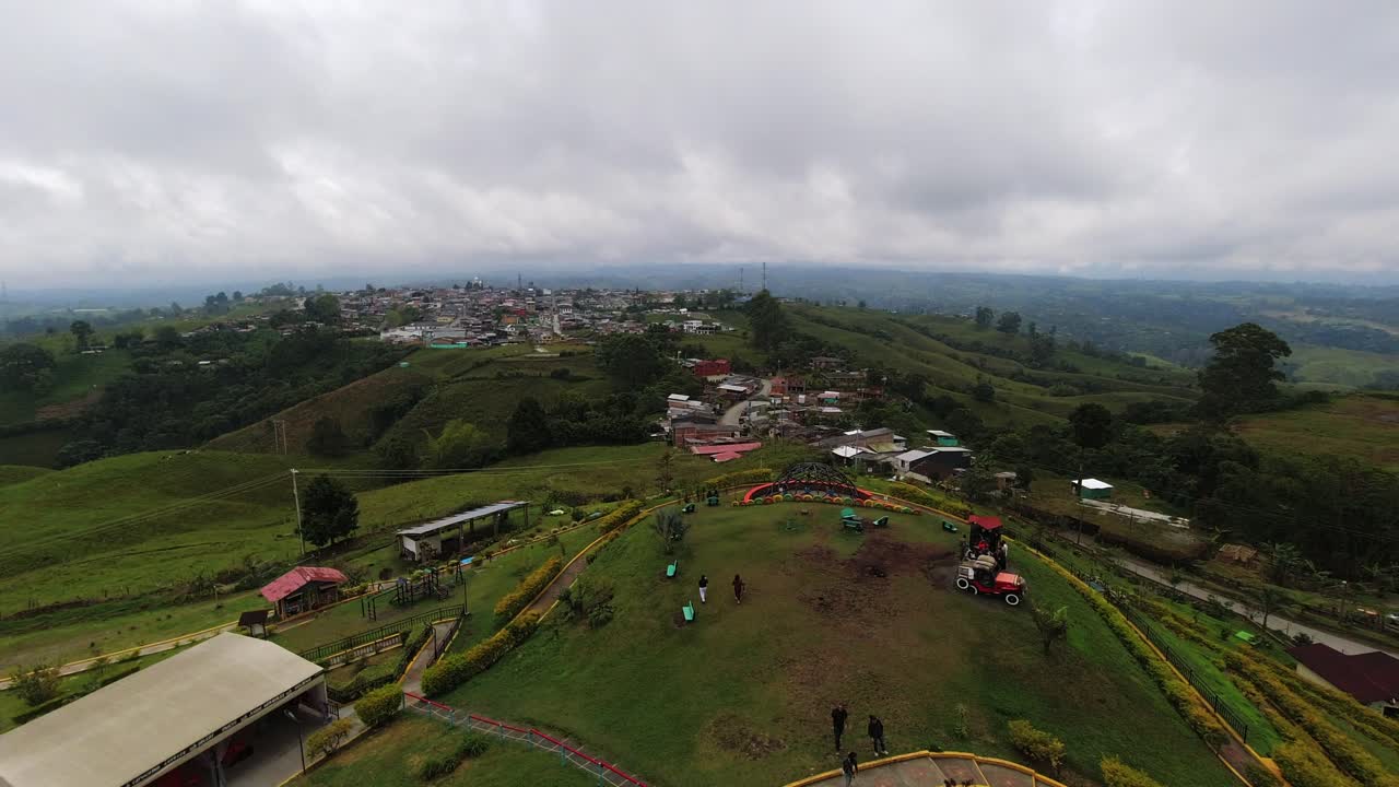 Filandia, en liten kaffedyrkende landsby i Colombia, Sør-Amerika