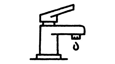 washing hands hand draw line icon animation