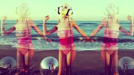 mujer bailando en la playa46