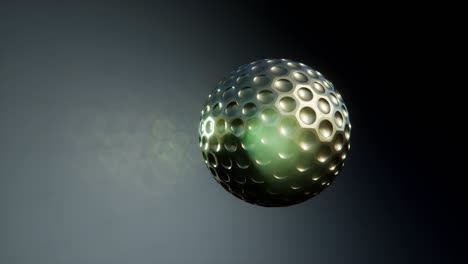 3d visualization of a metal ball spinning