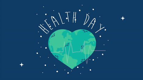 international health day with heart world planet and pulse cardiology