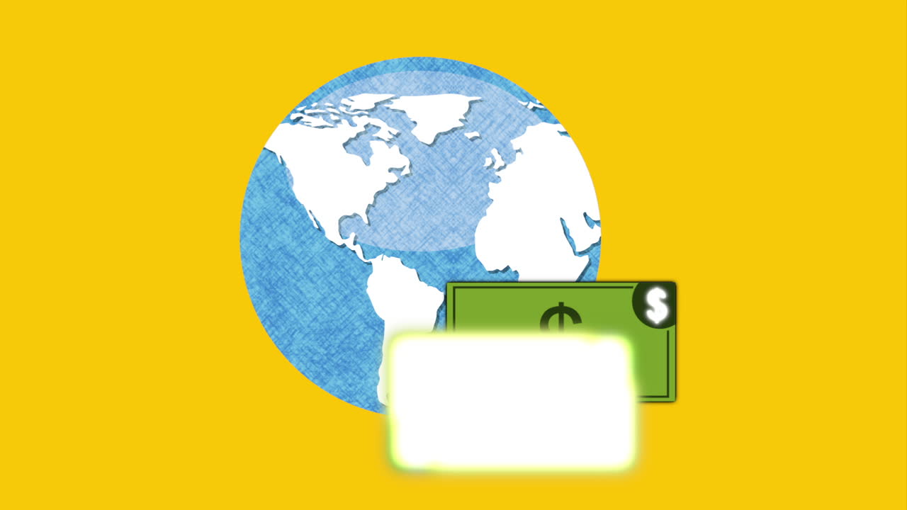 diseño de iconos financieros, animación de video