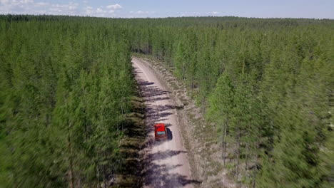 aerial: fulufjället national park in sweden