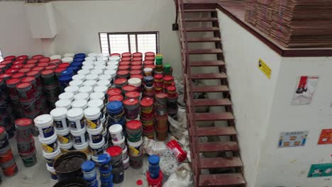 may full fill lubricant oil barrel in warehouse, industry 5.0