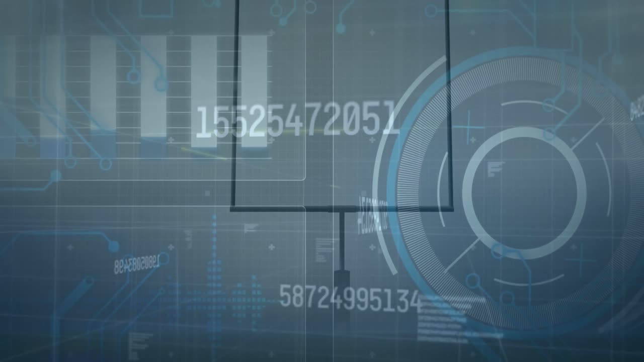 animación de números y datos diversos sobre la base de béisbol