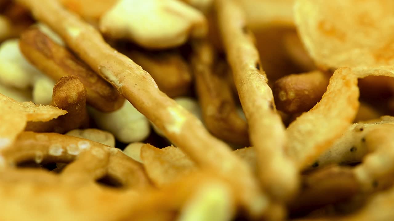 bocadillos mezclados en una placa giratoria (con bucle sin costuras)