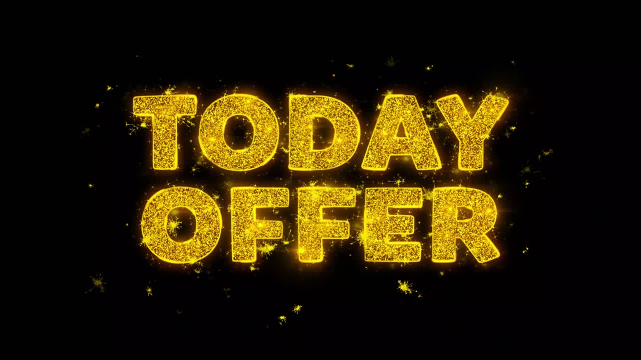 Today's Offer - Sparkling Gold Text