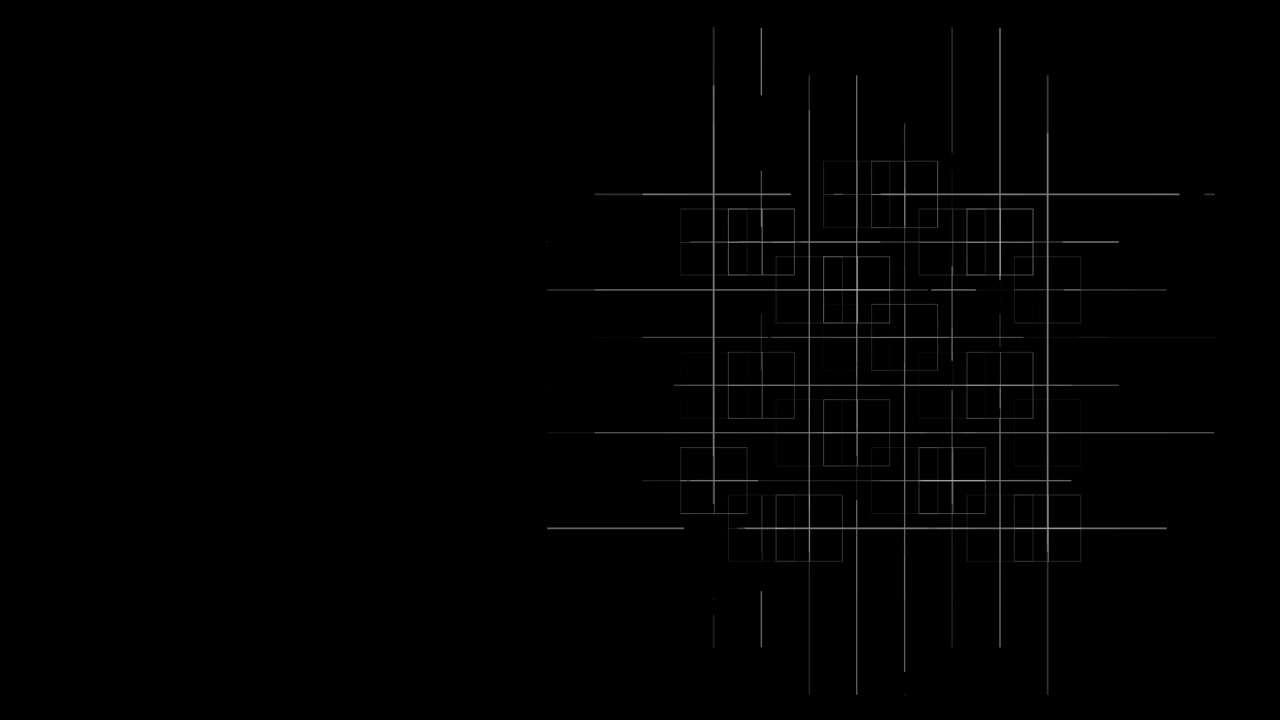 Abstract Geometric Grid Animation with White Lines