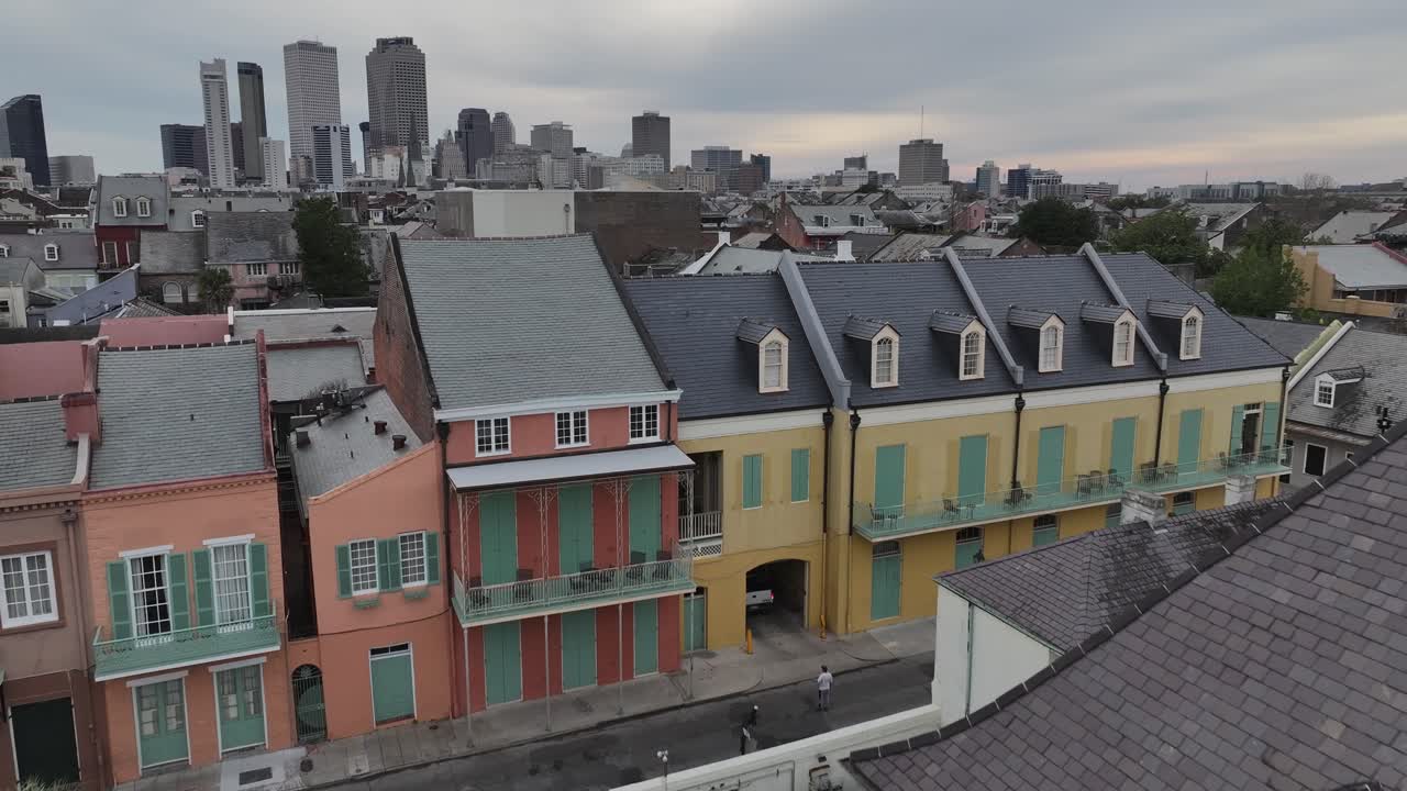 vista aérea del antiguo barrio francés en nueva orleans