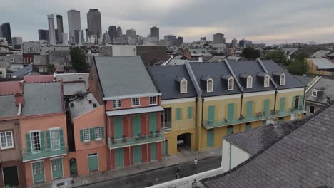 Vista-Aérea-Del-Antiguo-Barrio-Francés-De-Nueva-Orleans.