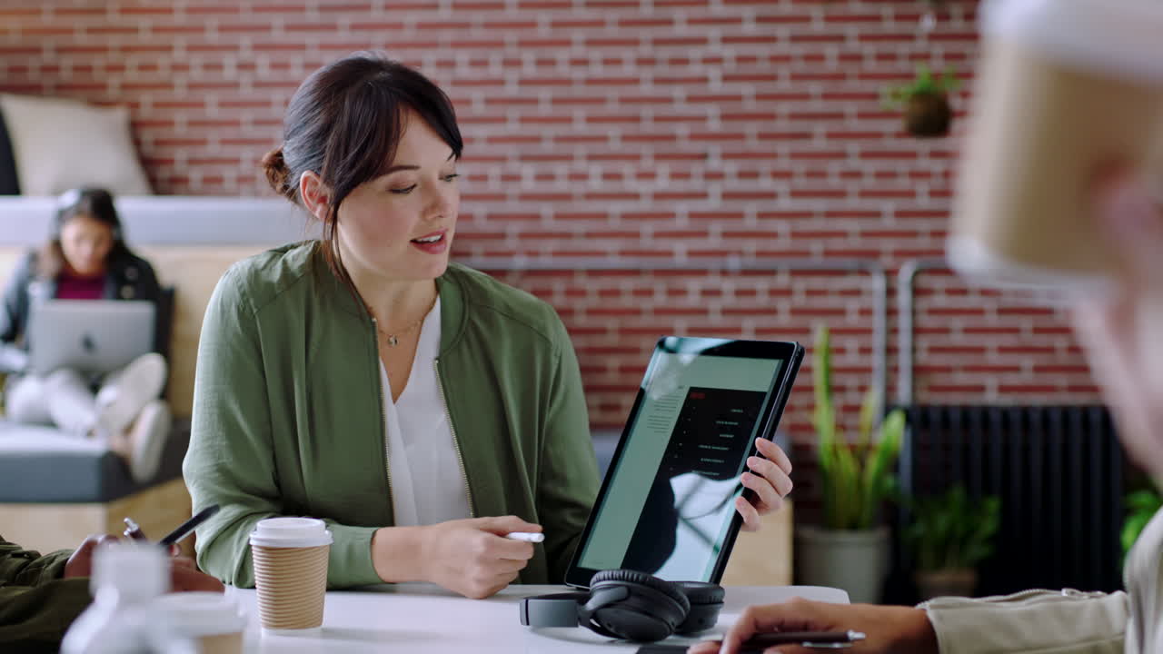 gerente, presentación y equipo de marketing